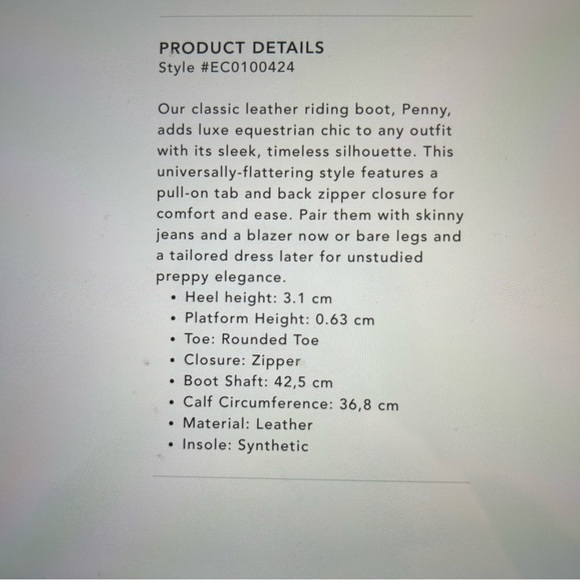 Sam Edelman Penny Leather Riding Boot Grey Size 6.5 - Picture 9 of 9